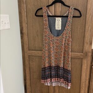 Free People Boho Patterned Tank Top